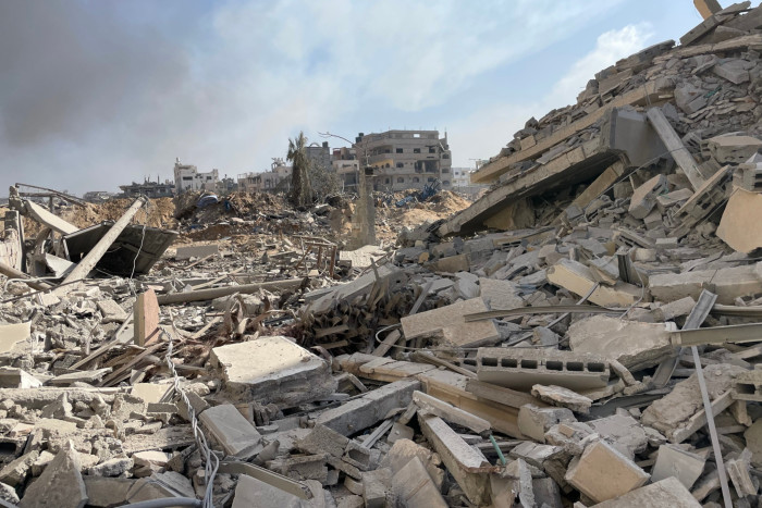 Destroyed buildings in Jabalia, Gaza on November 9 2023