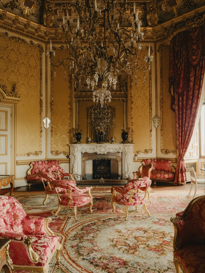 The elaborate Octagon Drawing Room was created in 1848 and influenced by 17th-century French design