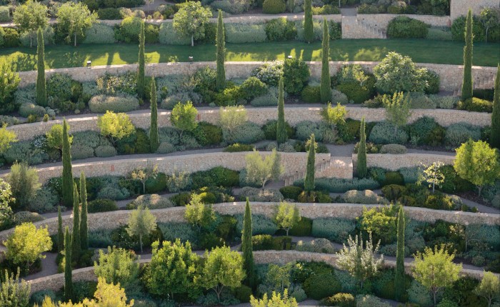 Terraced gardens at the Casa del Agua, Greece
