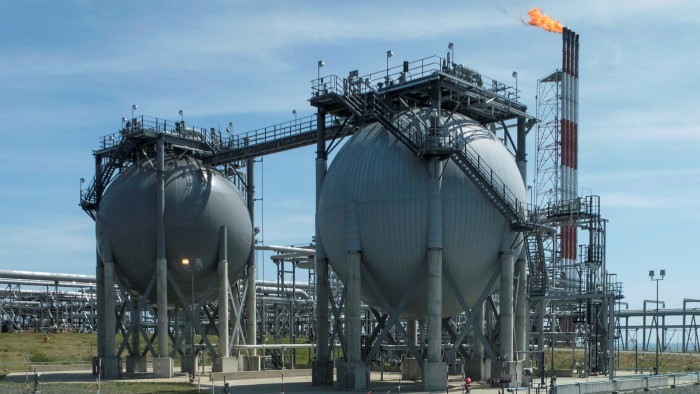 A liquefied natural gas plant on the Russian island of Sakhalin
