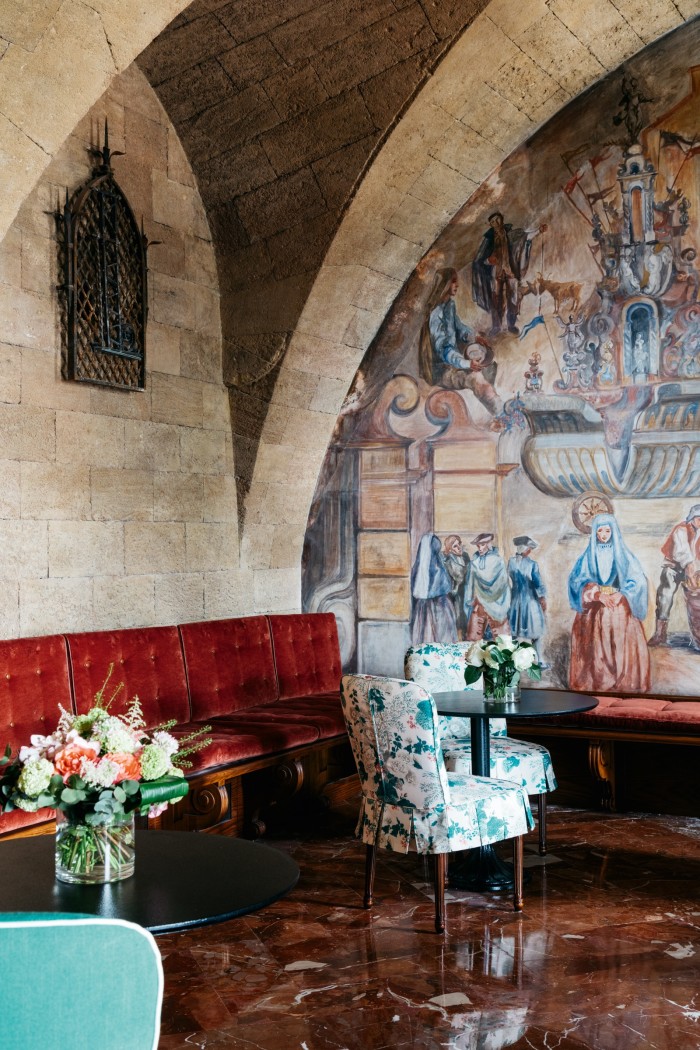 A 1950s fresco in the bar by Sicilian artist Eugenio Morici