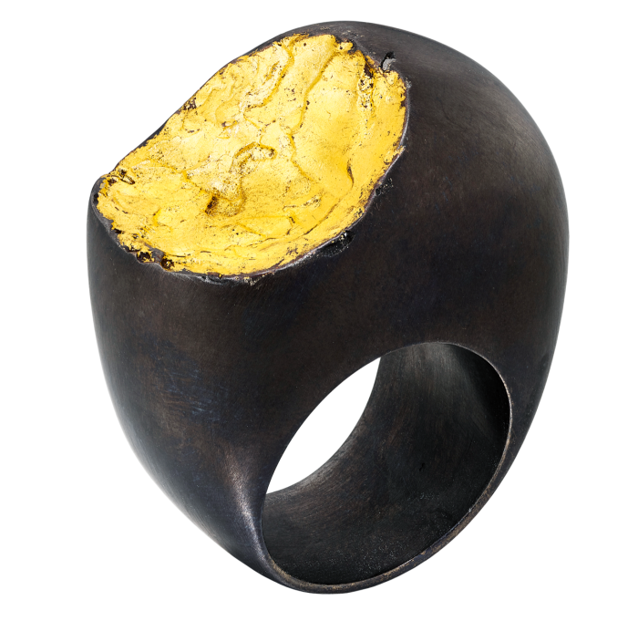 Emefa Cole gold-leaf and bronze Erosion 1 ring, £1,850
