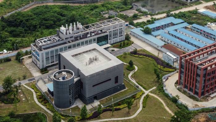 Aerial view of the Wuhan Institute of Virology in China