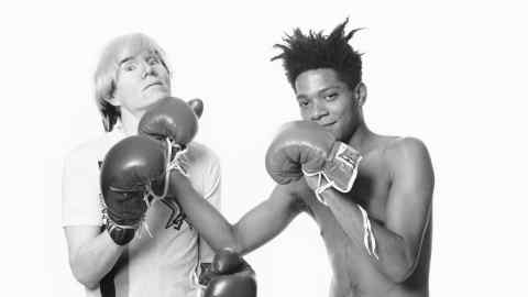 Andy Warhol and Jean-Michel Basquiat #3 New York City, 10 July, 1985, by Michael Halsband