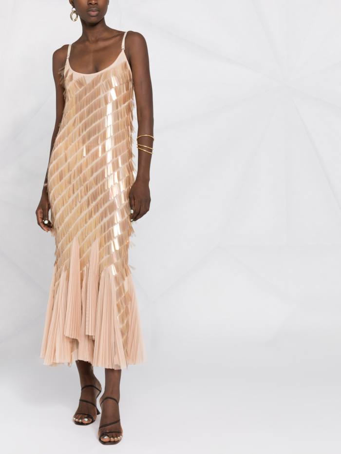 Atu Body couture sequin and poly-mix Comet slip dress, £1,132, farfetch.com