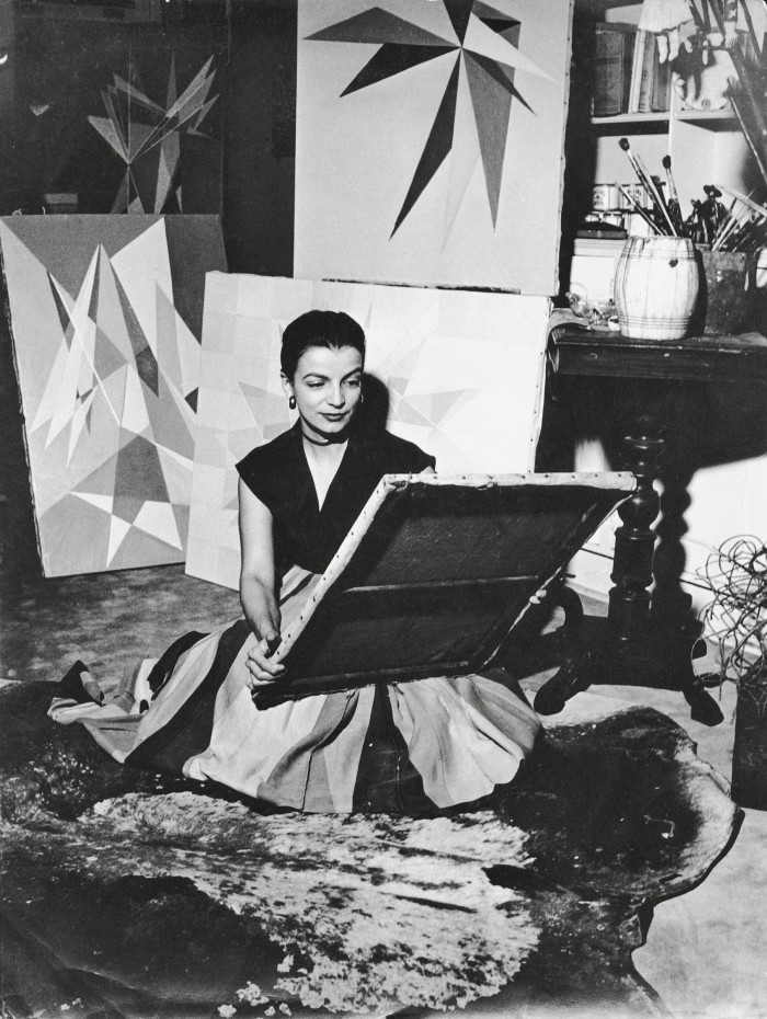 Lygia Clark in her studio in Rio de Janeiro, c1950s