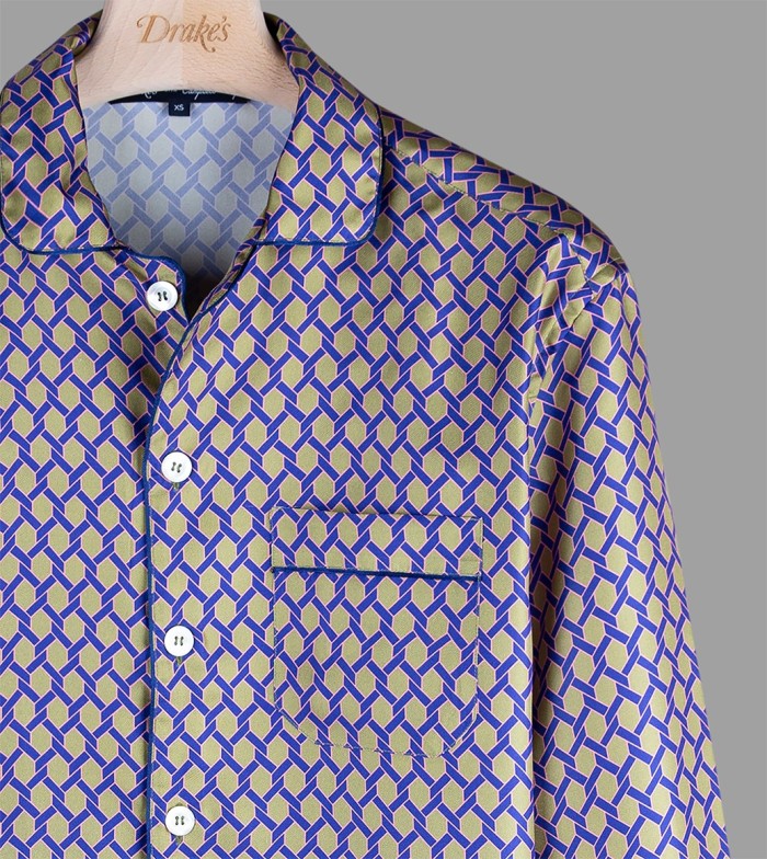 Drake’s x Campbell-Rey silk Giardinetto pyjama shirt, £175