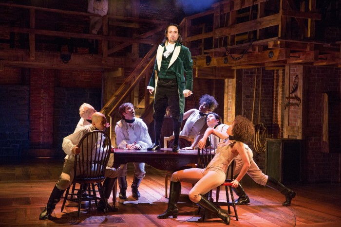 Miranda as Alexander Hamilton in a production at the Public Theater, New York, 2015