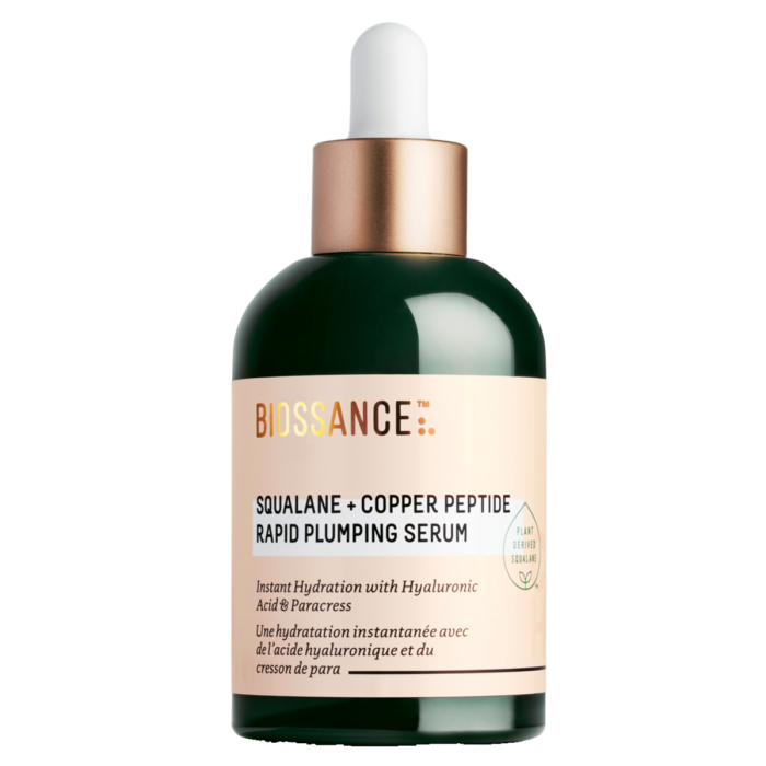 Biossance Squalane + Copper Peptide Rapid Plumping Serum, £54 for 50ml
