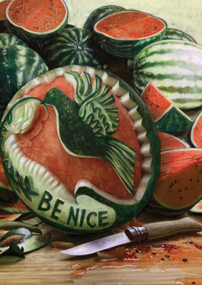 For £120, you can buy a watermelon-inspired print by Lisa Brice . . . 