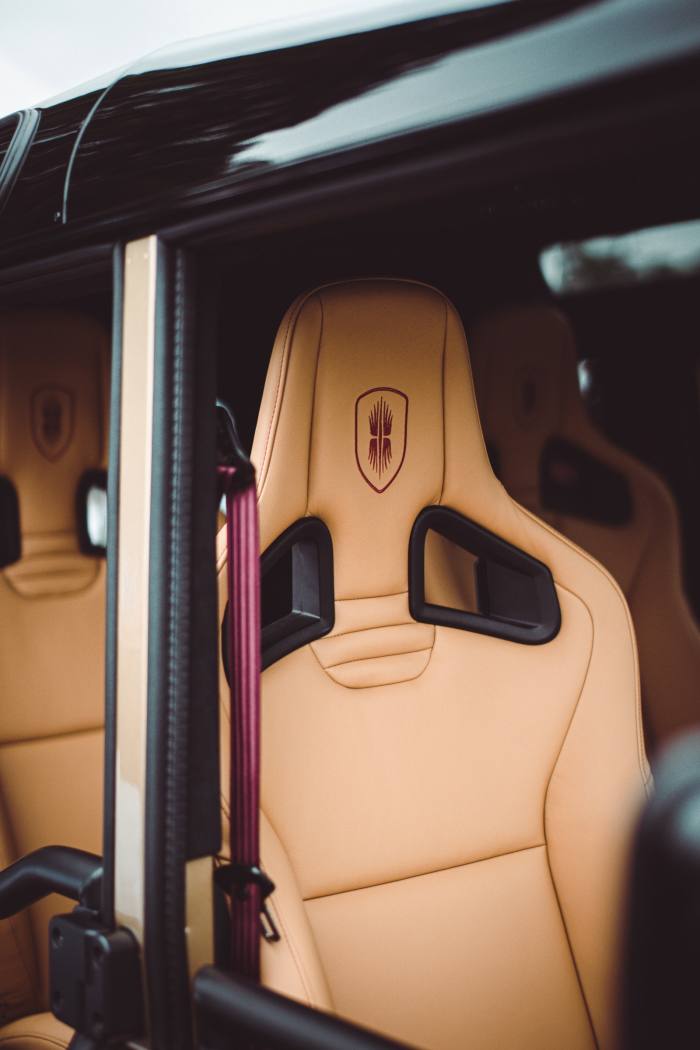 The Recaro racing seats inside the limited-edition Croxford Defender