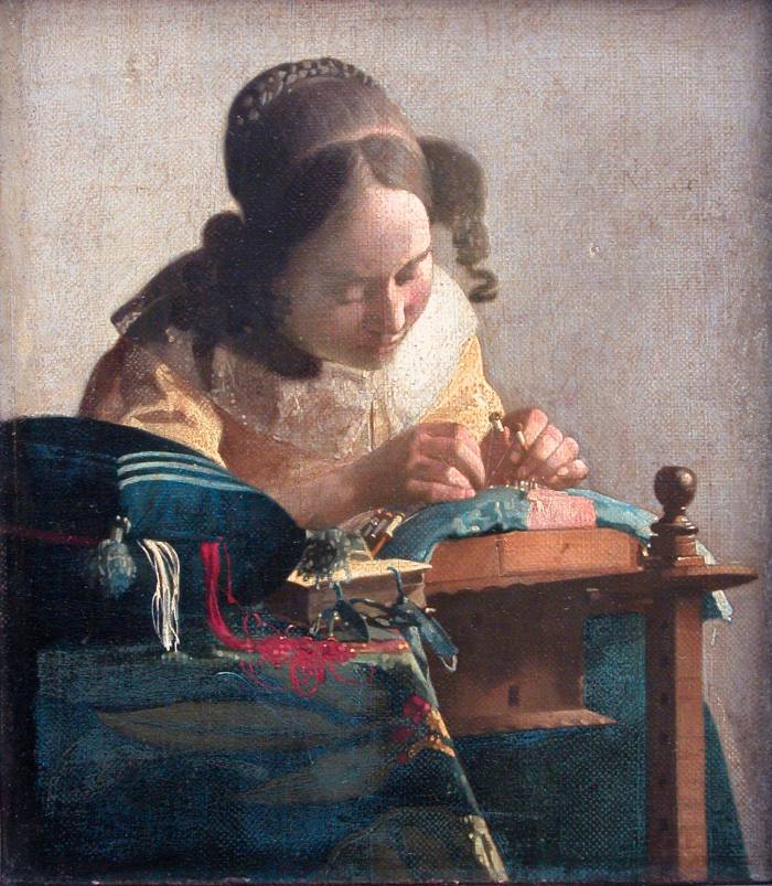 The Lacemaker, 1666-68, by Johannes Vermeer