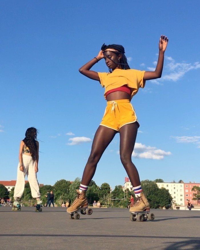 Oumi Janta’s rollerskating video, which has more than 2.9m views on Instagram