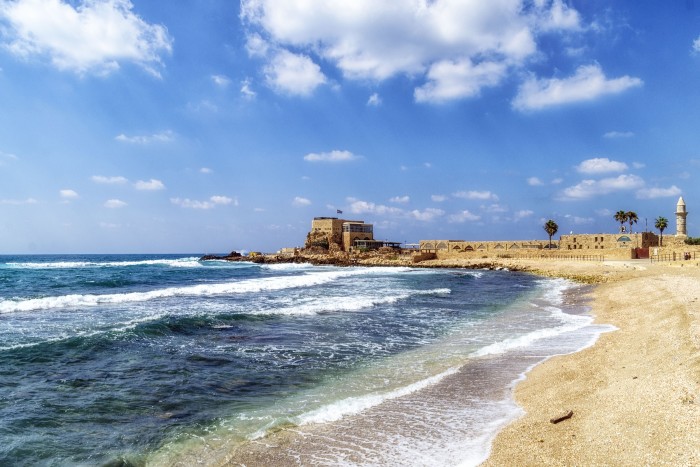 The coastal city of Caesarea Maritima in Israel