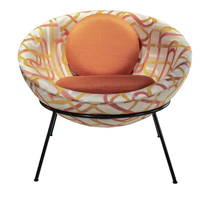 Arper Bardi’s Bowl Chair in Lollipop Ralph, £5,070, artemest.com. Designed in 1951 by Lina Bo Bardi