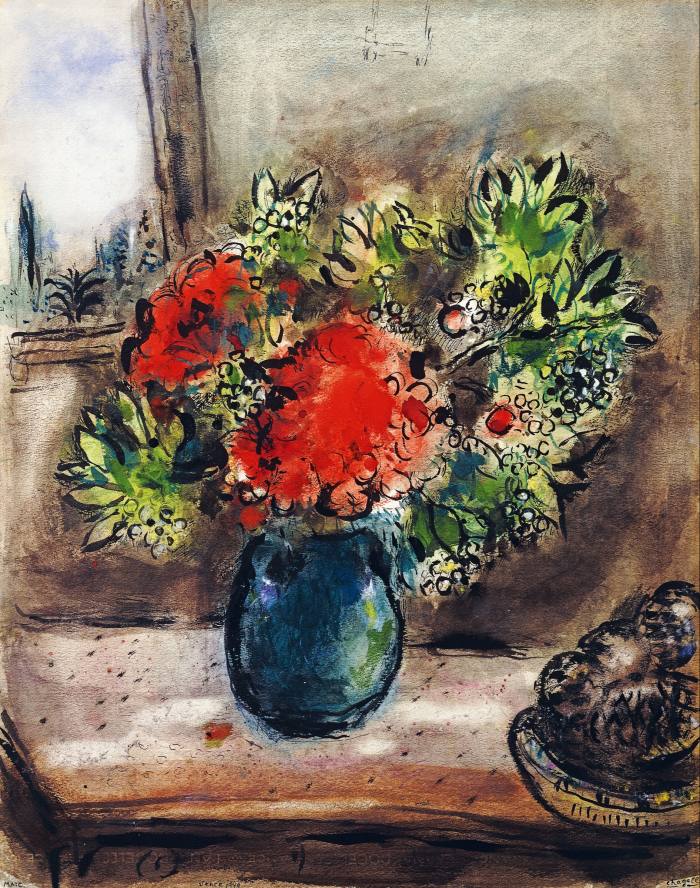 Geraniums, 1949, by Marc Chagall