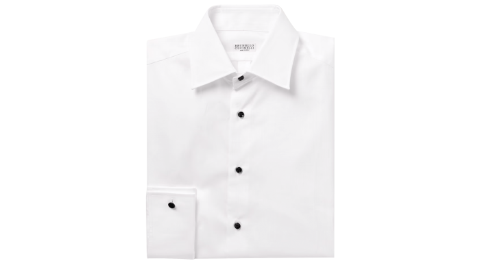 Brunello Cucinelli cotton poplin tuxedo shirt, £780, mrporter.com