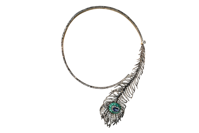 Boucheron peacock feather necklace