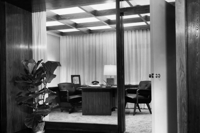 a 1950s executive’s office