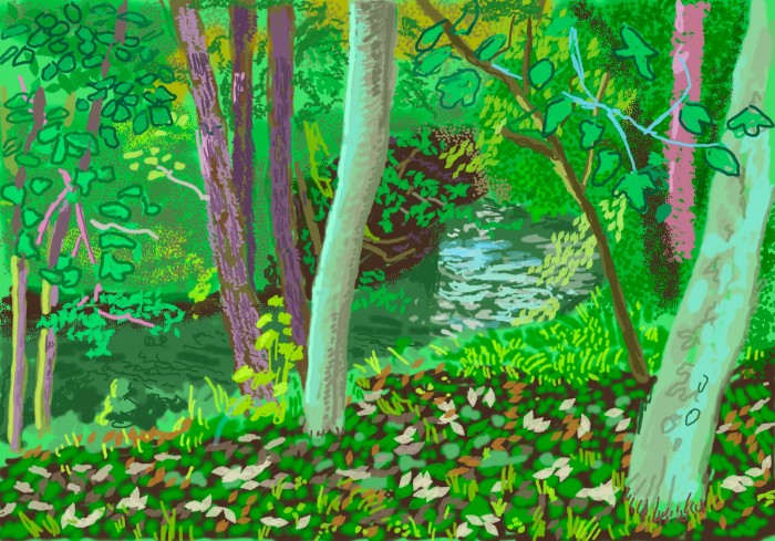 David Hockney “No. 556”, 19th October 2020 iPad painting 