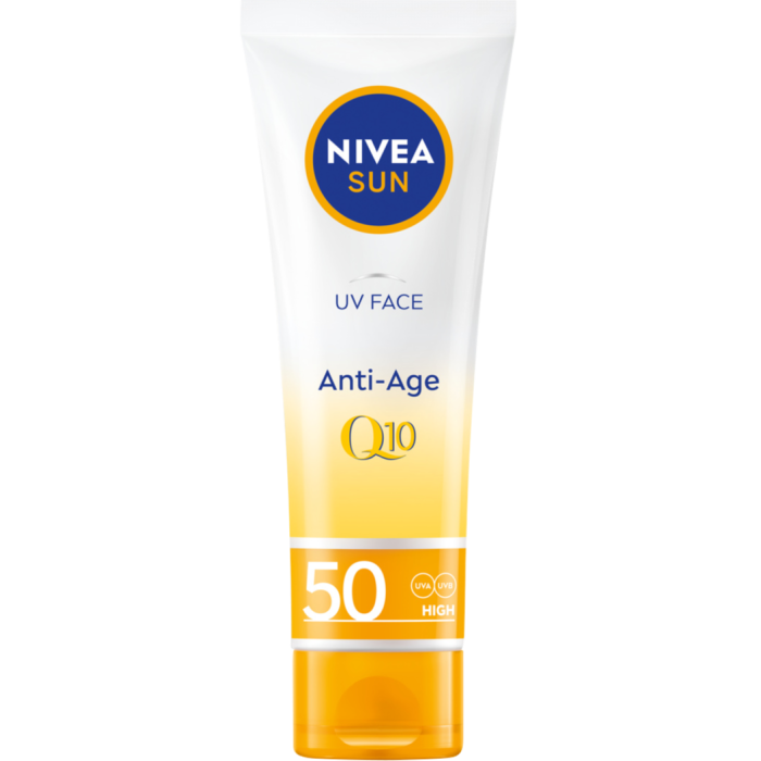 Nivea Sun UV Face Q10 Anti-Age Sun Cream SPF 50, £13.45 for 50ml