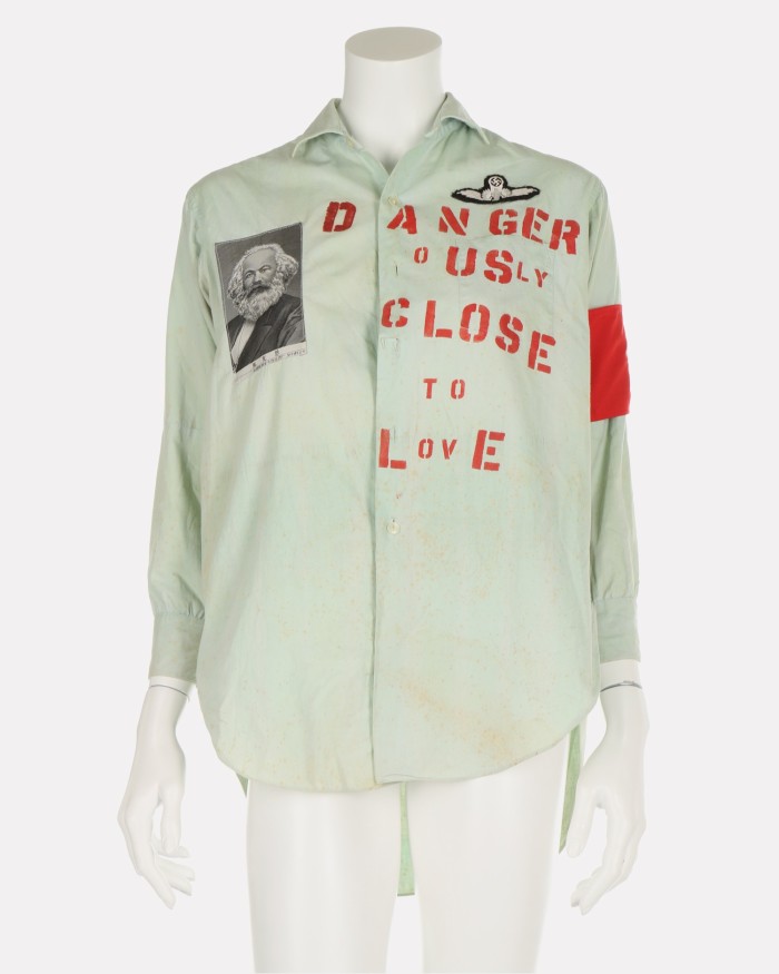 Vivienne Westwood and Malcolm McLaren SEX “Anarchy” shirt, 1975, from the late Pamela Rooke’s collection, sold for £13,000 at Kerry Taylor Auctions, 2015
