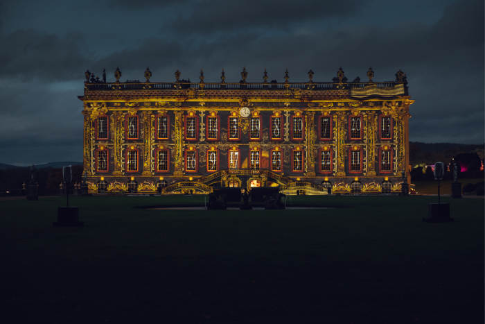 Chatsworth House lit up for Christmas