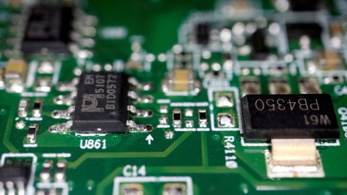 Semiconductor chips on a printed circuit board