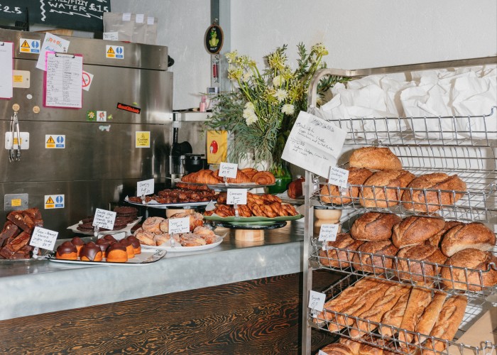 Loaves and sweet pastries on show at Toad bakery