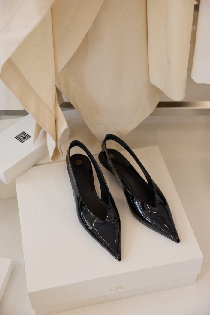 Toteme leather wedge-heel slingbacks, £480