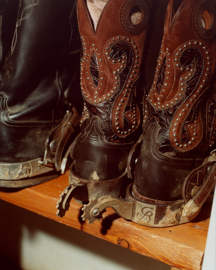 Cowboy boots with spurs at Patti’s Stable