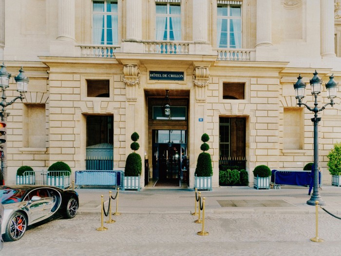 The entrance of Hôtel de Crillon, Paris