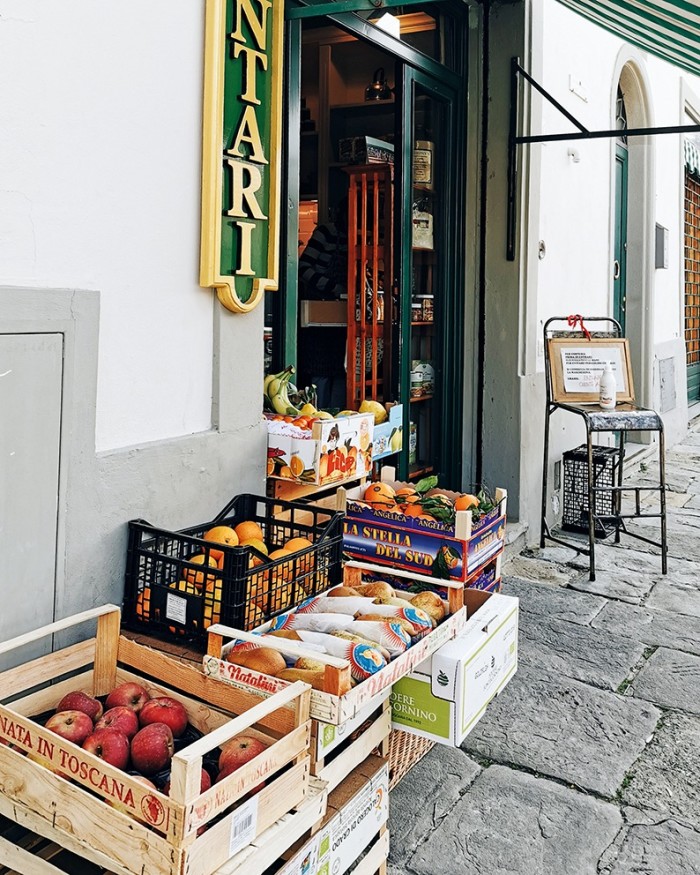 Fresh produce at the local shop in Settignano