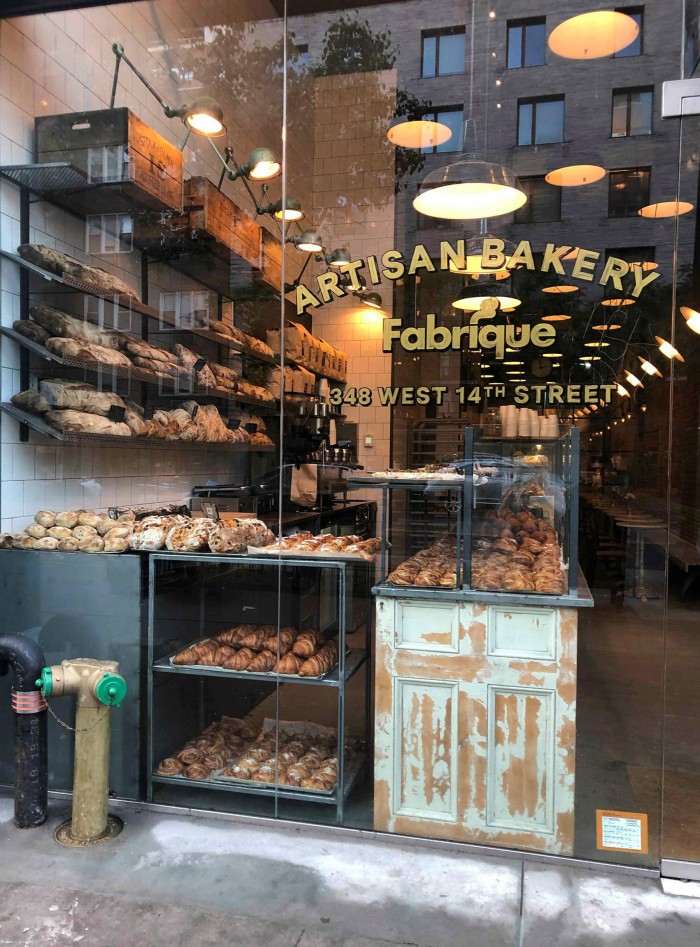 The facade of Fabrique Bakery in New York