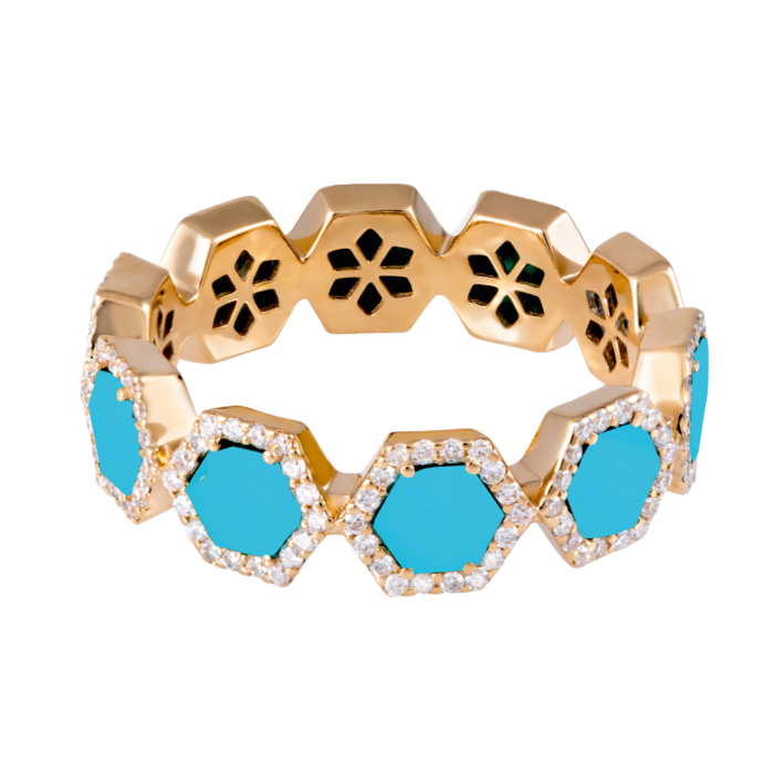 L’Atelier Nawbar gold, diamond and turquoise ring, POA