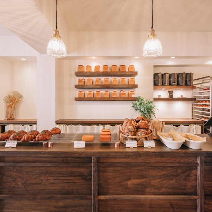 Loaves on display at Arôme bakery in London