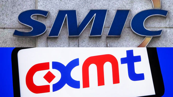 The logos of SMIC and CXMT