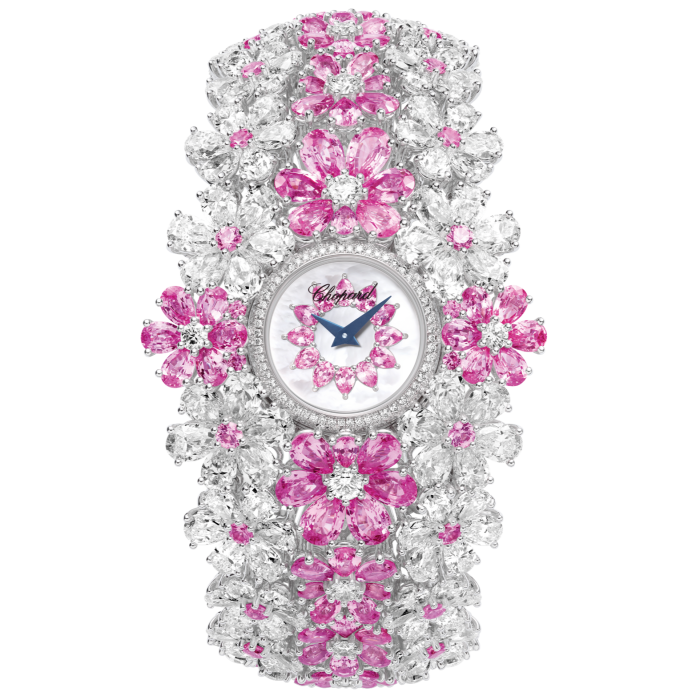 Chopard white-gold, diamond and pink-sapphire Flower Power, £437,000