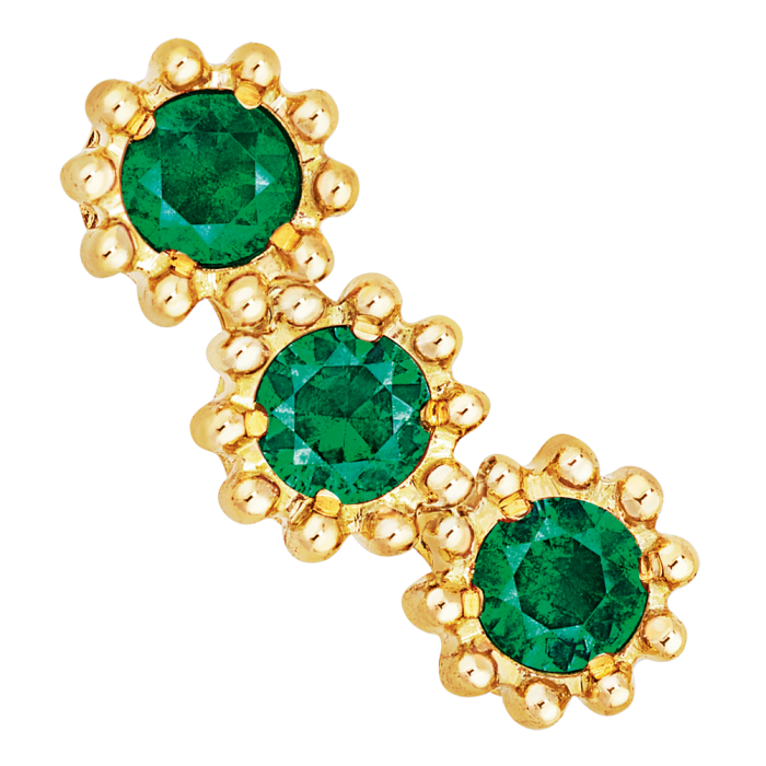 Dior Joaillerie yellow-gold and emerald Mimirose earring, £1,200