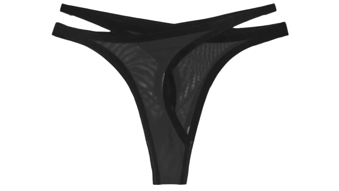 Wolford x Mugler stretch-tulle thong, £104
