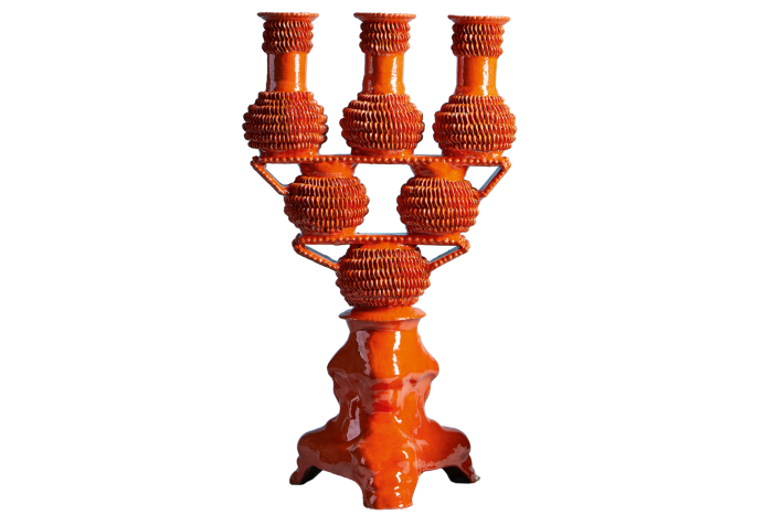 Objekti hand-carved clay Triple Candlestick, £1,128, theinvisiblecollection.com