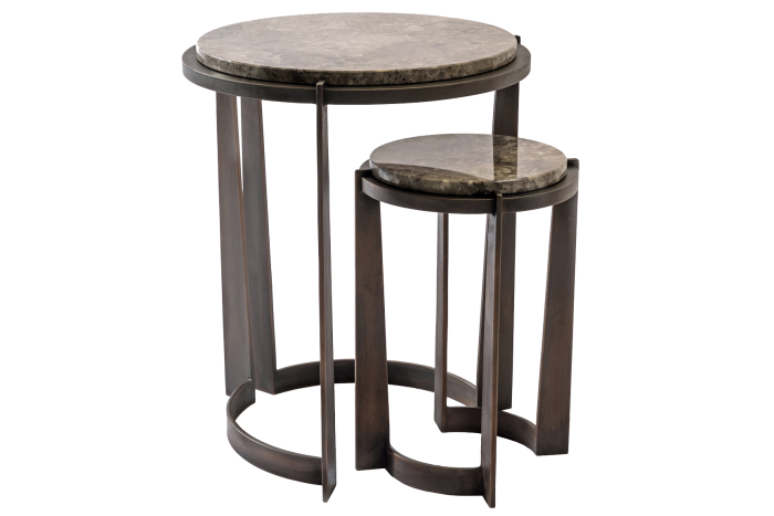Katharine Pooley marble and bronze tables from the Chatsworth collection, £2,500