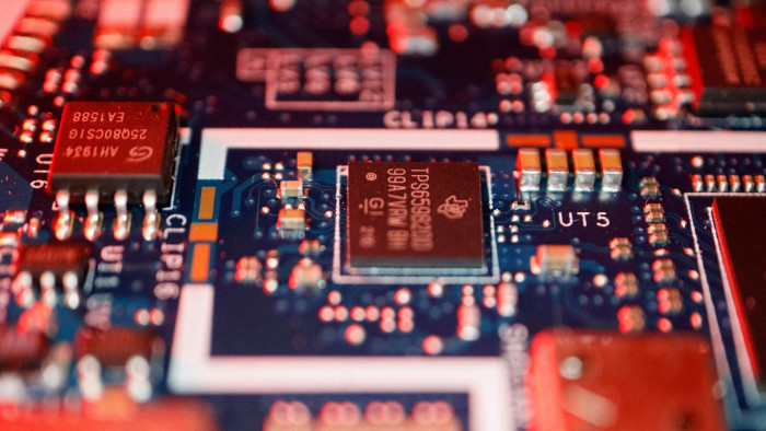 Semiconductor chips on a circuit board