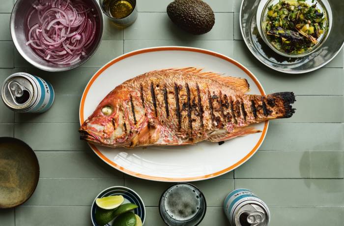 Baraghani’s whole grilled snapper
