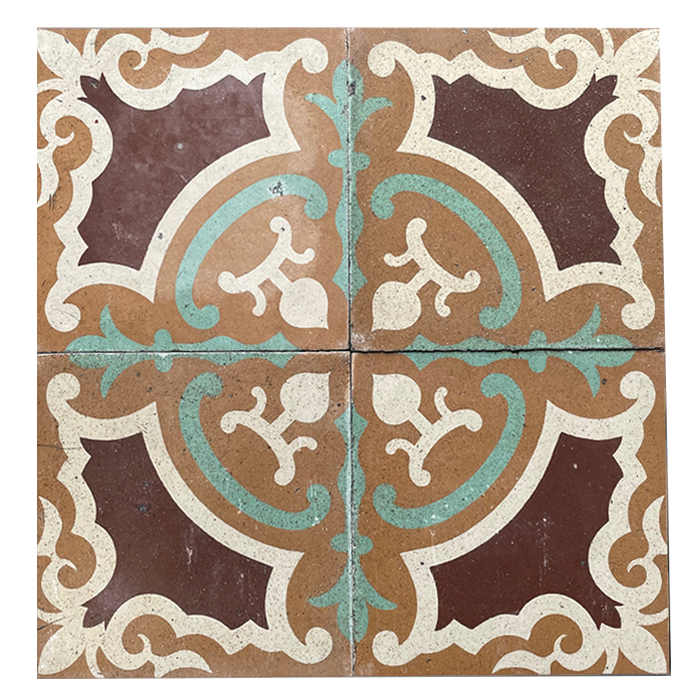 blue and brown patterned ceramic tiles