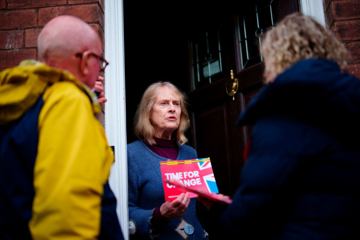 Labour activists campaigning on the doorsteps of Sheffield Hallam 
