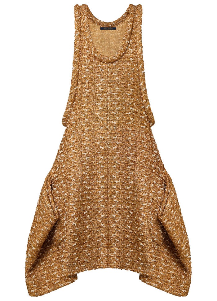 Louis Vuitton tweed dress, £3,400