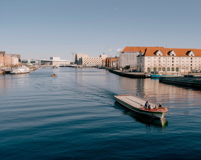 A boat on the Copenhagen waterfront