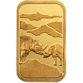 One of B2Gold’s bars of “rhino gold”