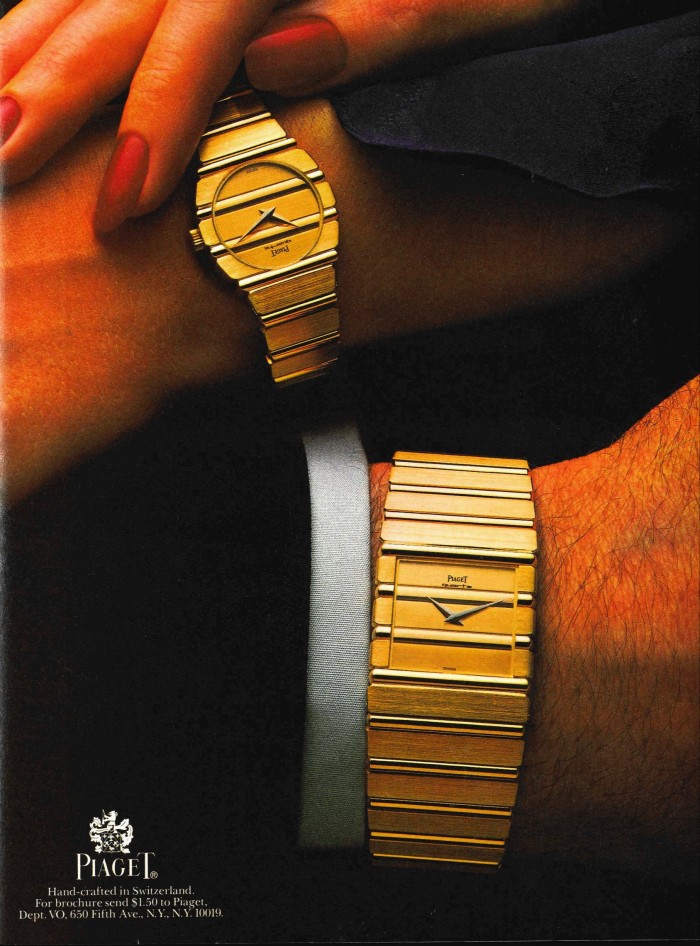 Piaget’s 1983 ad campaign for its Polo watch